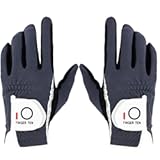 Premium Rain Grip Men&apos;s Golf Gloves 1 Pair&comma; Hot Wet Weather No Sweat Glove for Serious Feel & Performance&comma; Left Right Hand Black Gray White Blue Fit Size S M L XL 2XL 3XL