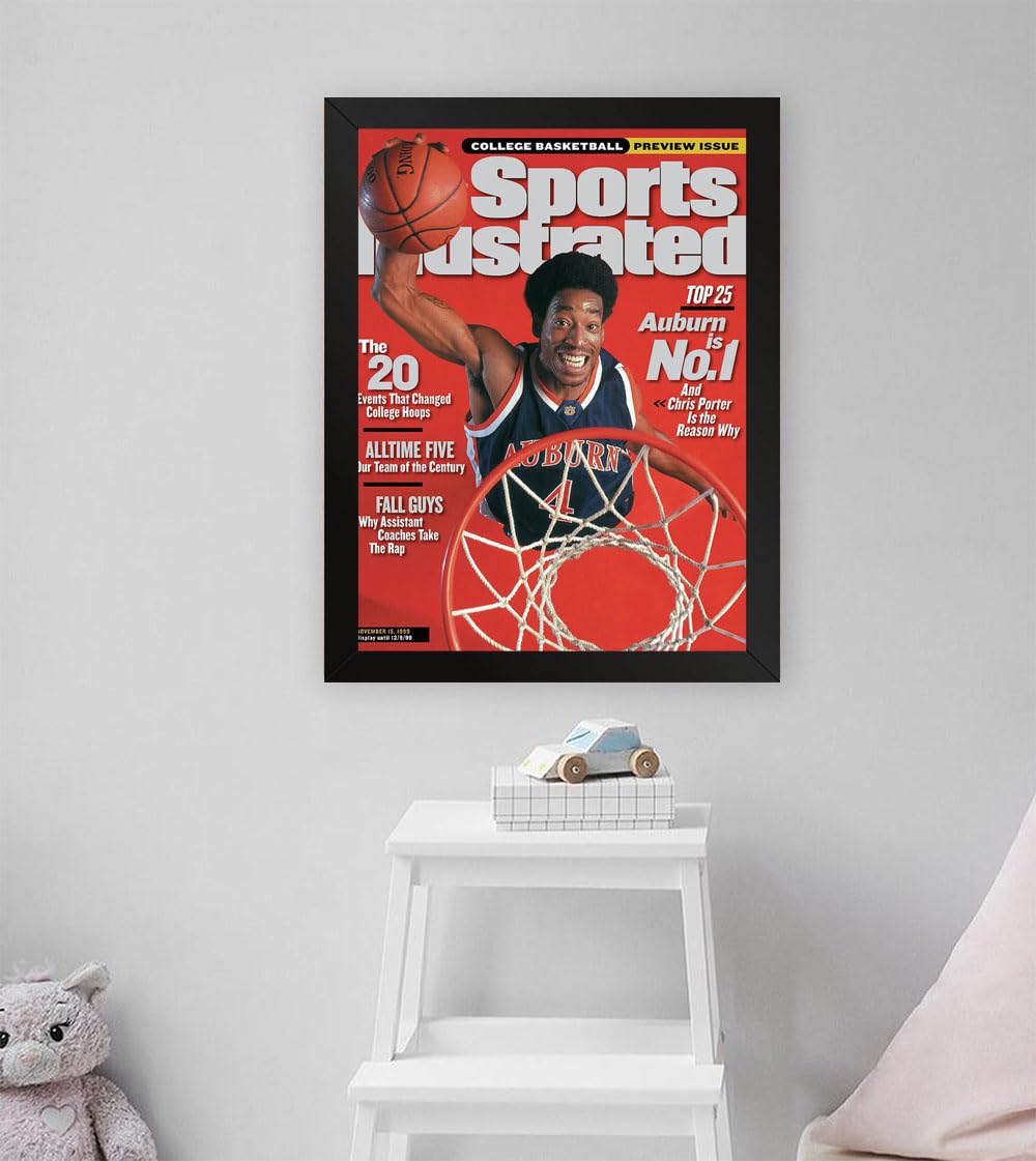 GADGETS WRAP Printed Photo Frame Matte Painting for Home Office Studio Living Room Decoration (11x17inch Black Framed) - Auburn University Chris Porter