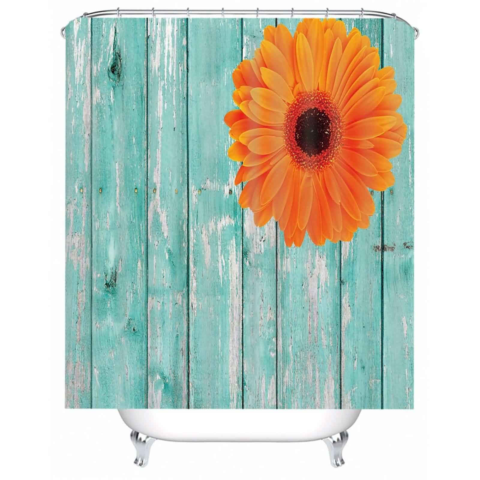 Rideau douche baignoire 220x180 grand rideau étanche motif fleur