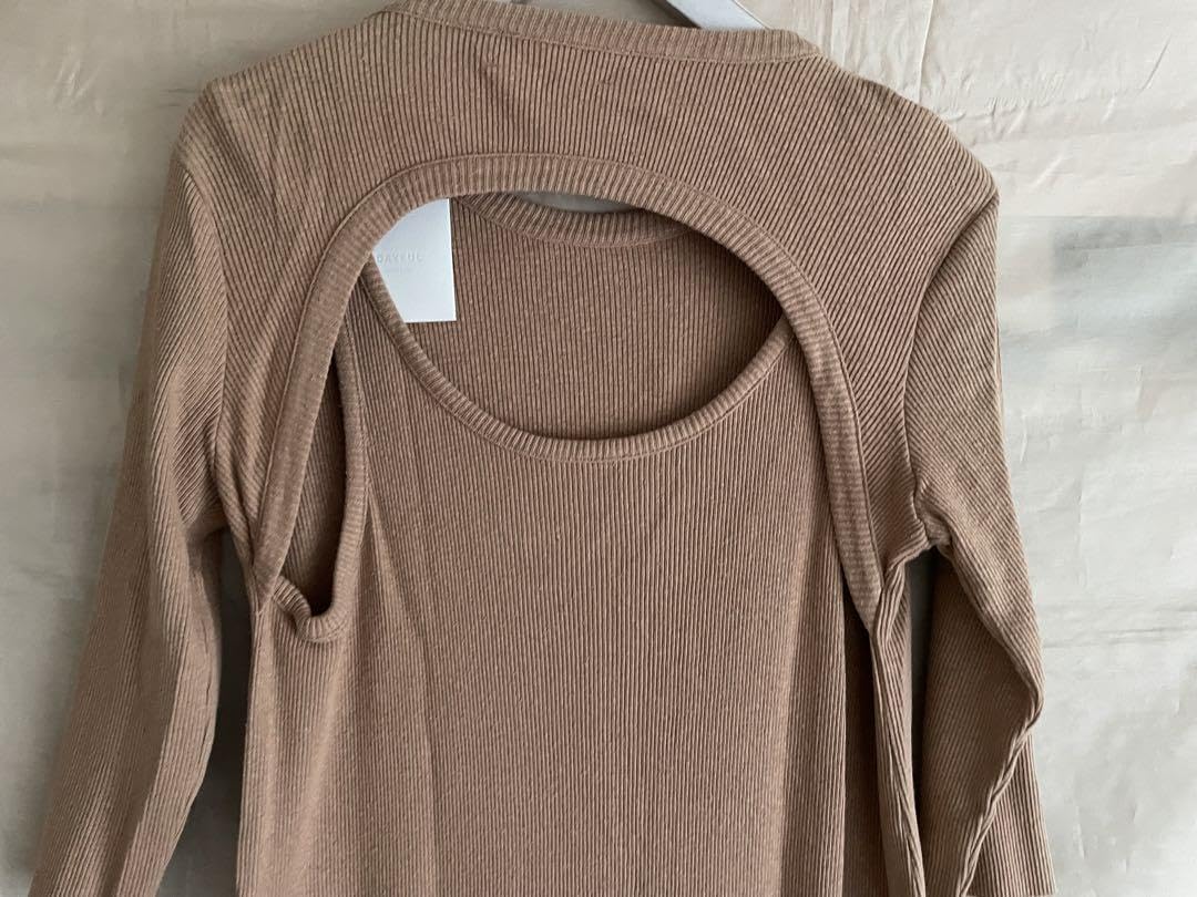 Amazon.co.jp: B01590 Todayful BackLayered Rib Dress : Clothing 