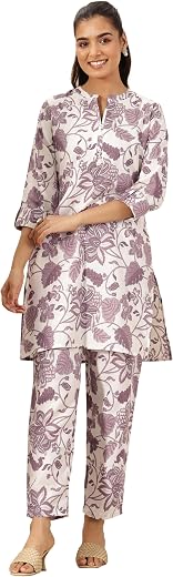 Libas Printed Cotton Blend Co-ord Set
