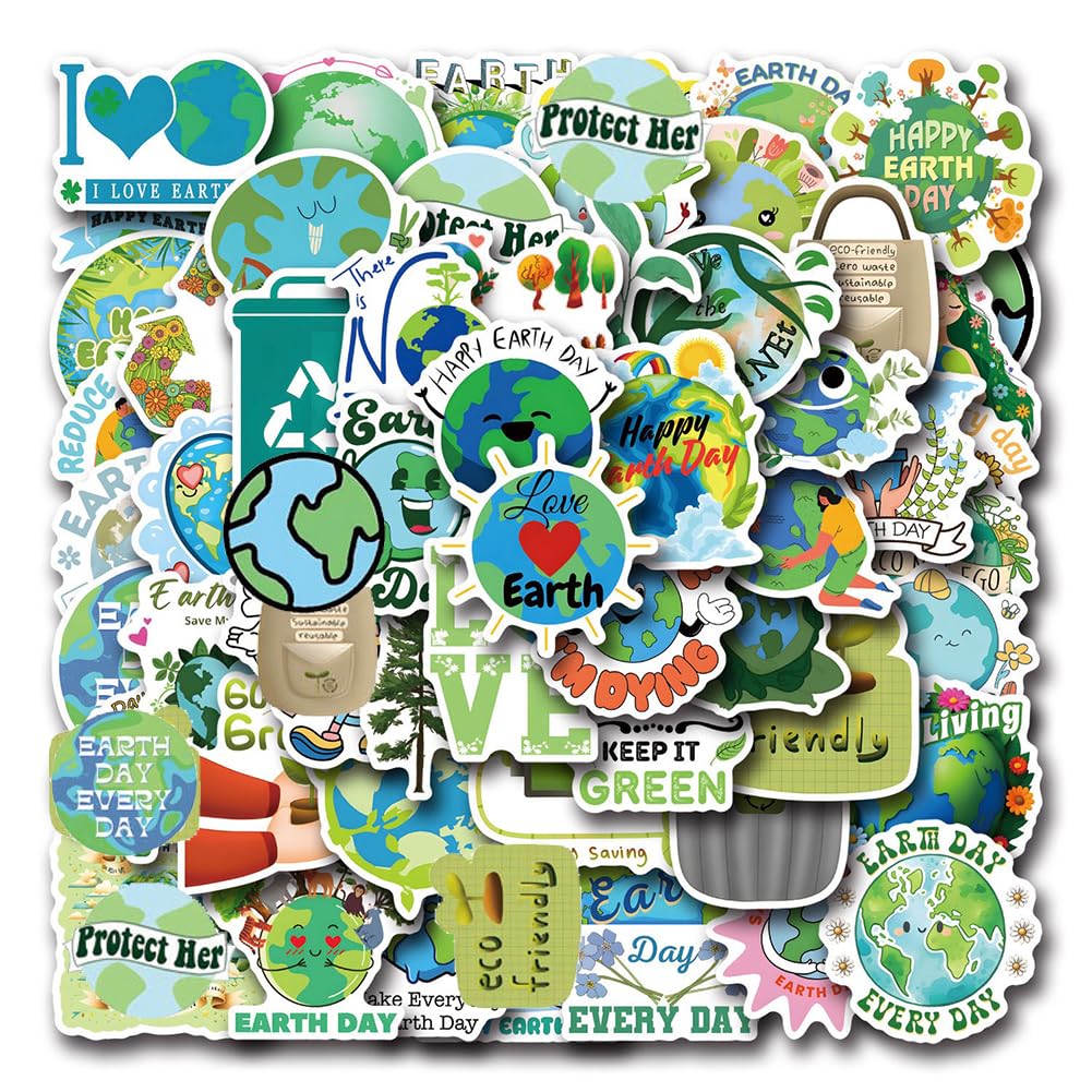 Amazon.com: Save Planet Earth Stickers |50 Pcs Eco Friendly