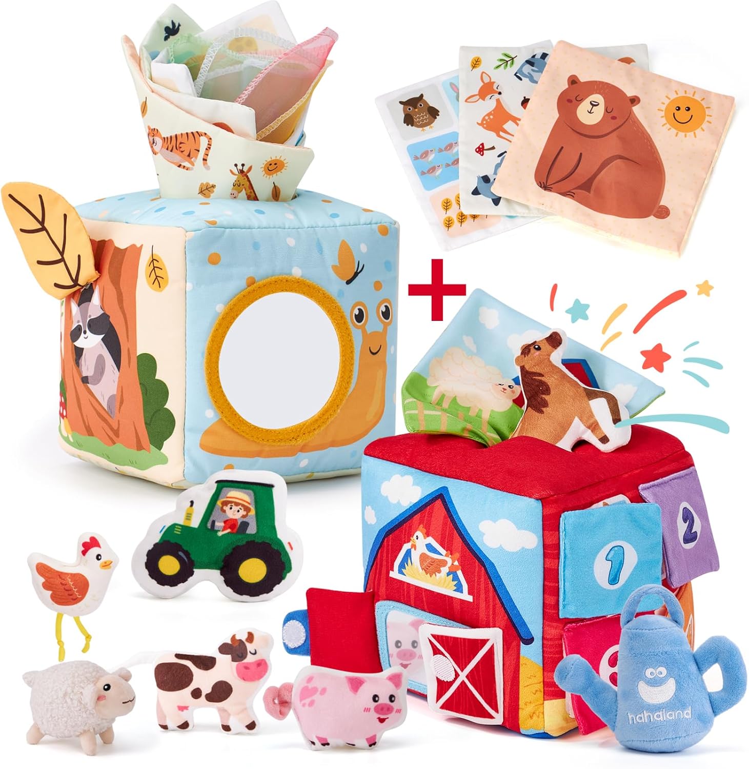 hahaland Baby Toys 6-12 Months Montessori Toys for 6 Month Old- Boy Girl Gifts for Babies 6 9 12 18 Months Old Easter Basket Stuffers