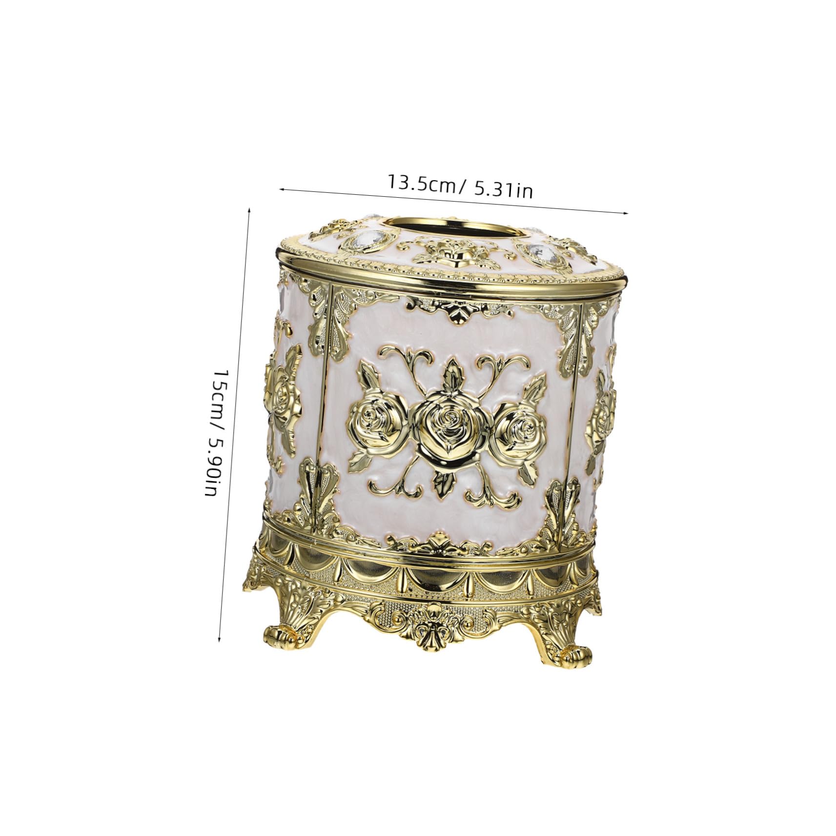 LABRIMP Caja De Pañuelos Vintage De Material Resistente Diseño Clásico y Función De Almacenamiento Salón Porta Pañuelos Hogar