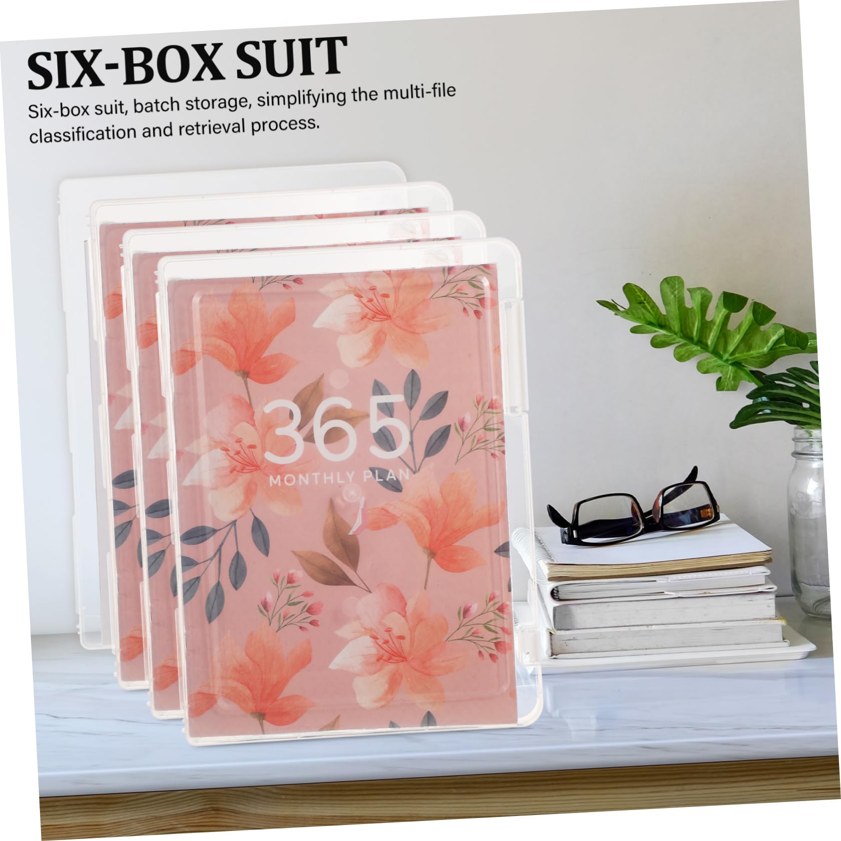 Artibetter 6stücke Transparenter Dokumenten-organizer Aus Kunststoff Mit Deckel Für Papier Format Für Büro Schule Und Zuhause Als Papier-organizer Und Aufbewahrungsbox