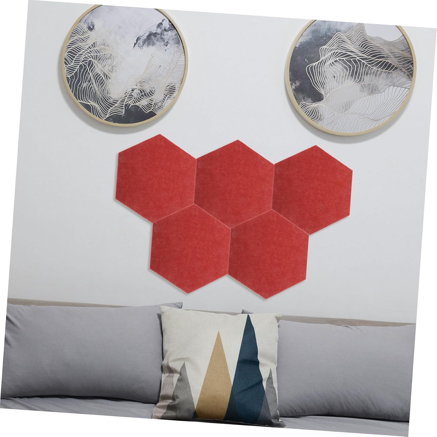 Veemoon 12Pcs Felt Bulletin Boards Soundproofing Mats for Home Office Classroom Decor Stylish Reminder Wall Decor with Material and Unique Design