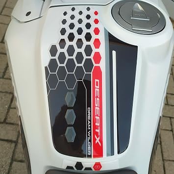 labelbike - 3D Sticker Motorcycle Fuel Tank Pad Protection and Decoration in Resin Compatible with Ducati DesertX