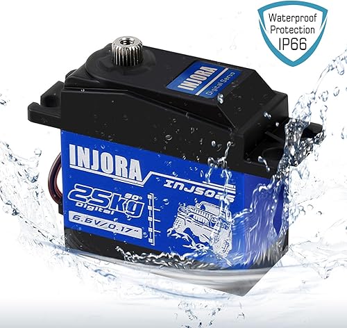Miniatura 5 de INJORA RC Servo 55.1 lbs Servo Digital Servo Alto Torque RC Piezas para 1:10 RC Crawler VP VS4-10 SCX10 Pro SCX10 TRX4 D90