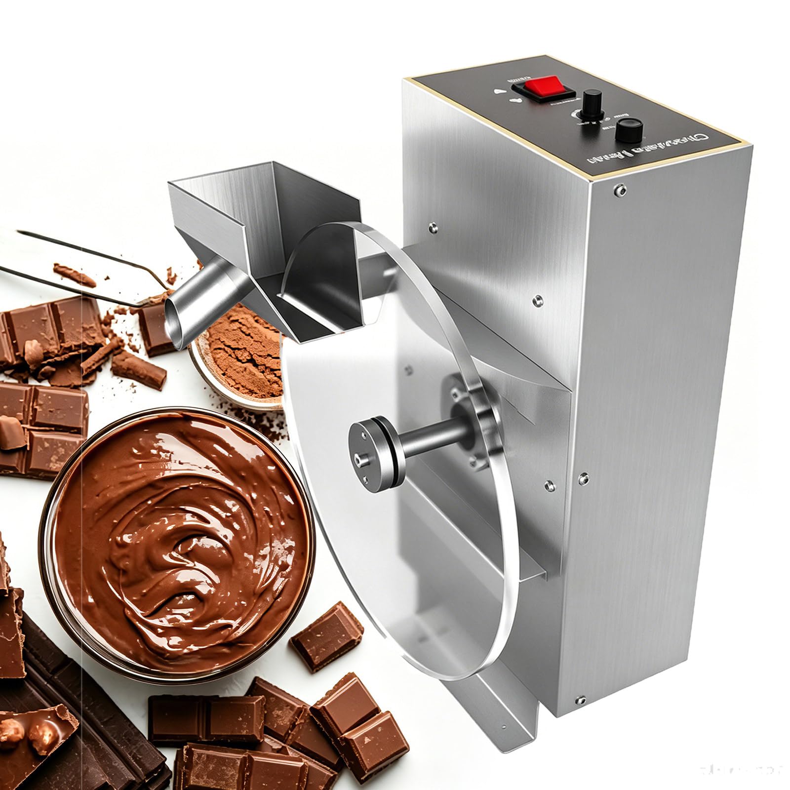 Pentola per fondere cioccolata calda da 1000 W con rotella di miscelazione, per immergere torte pop, fragole ricoperte di cioccolato, fonduta, ideale per dessert