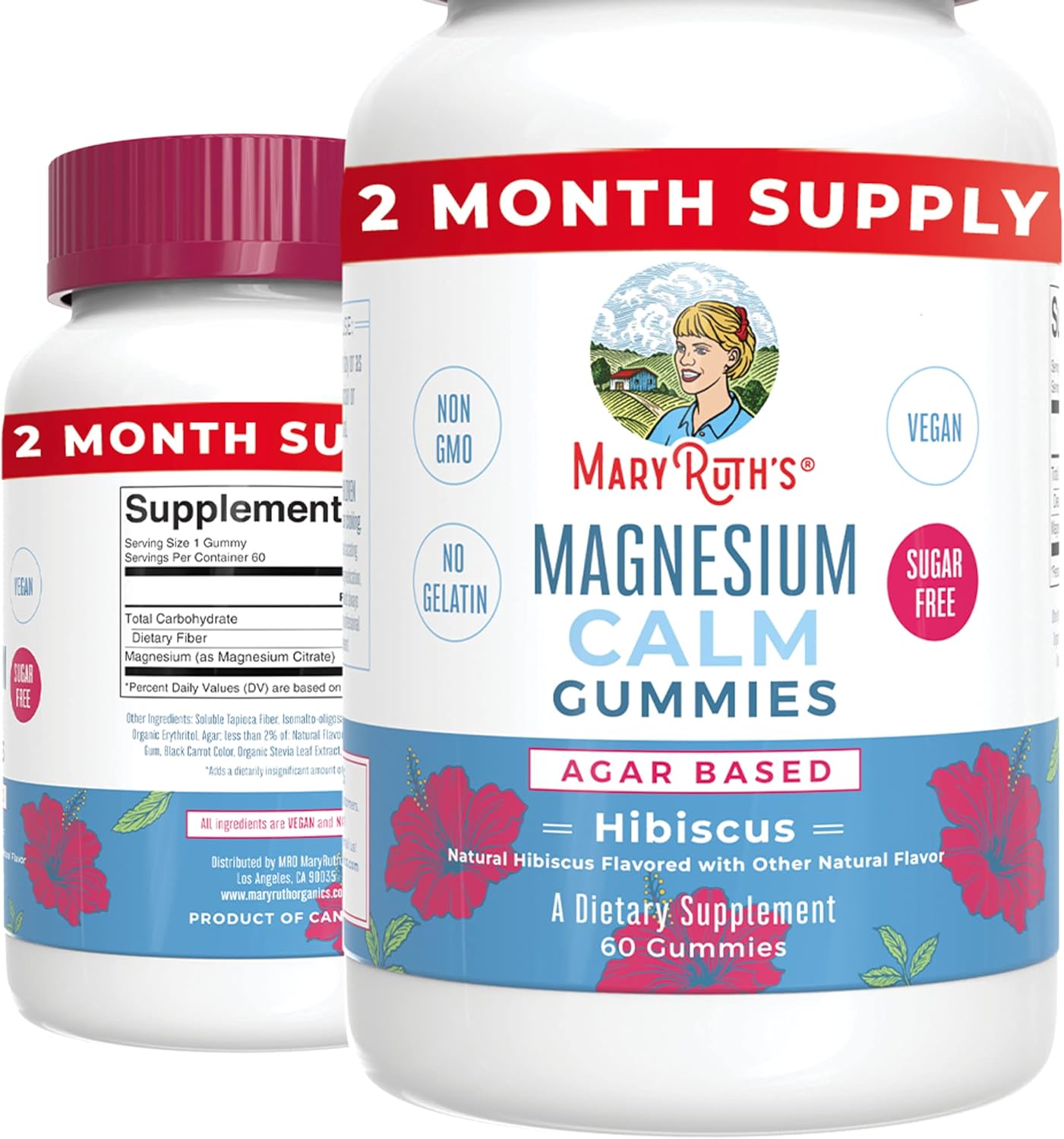 Magnesium Citrate Gummies by MaryRuth's 2 Month Supply Sugar Free
