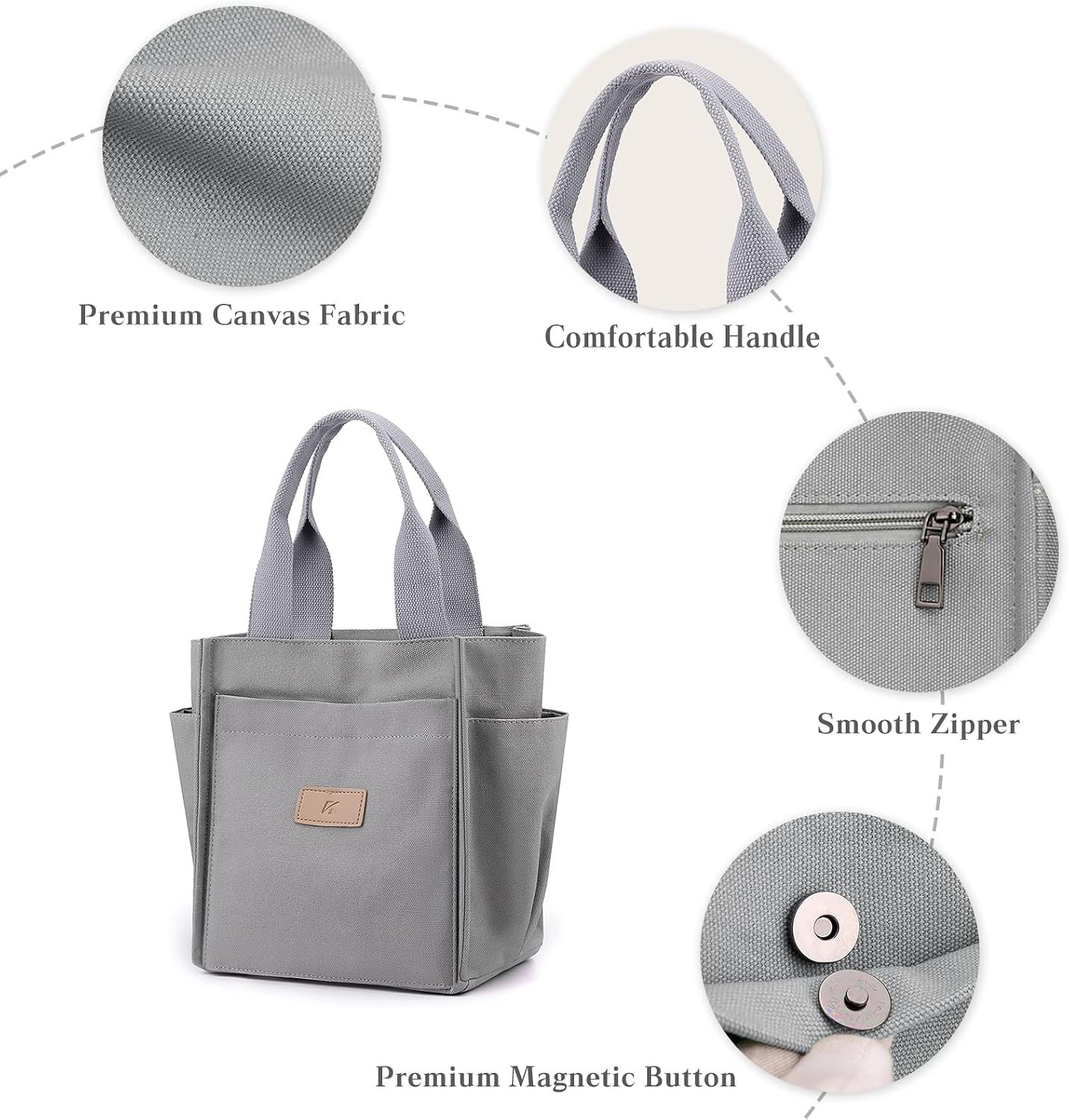 Women Shoulder Bag Casual Handbag Canvas Tote Purse Ladies Top Handle Bag image 4