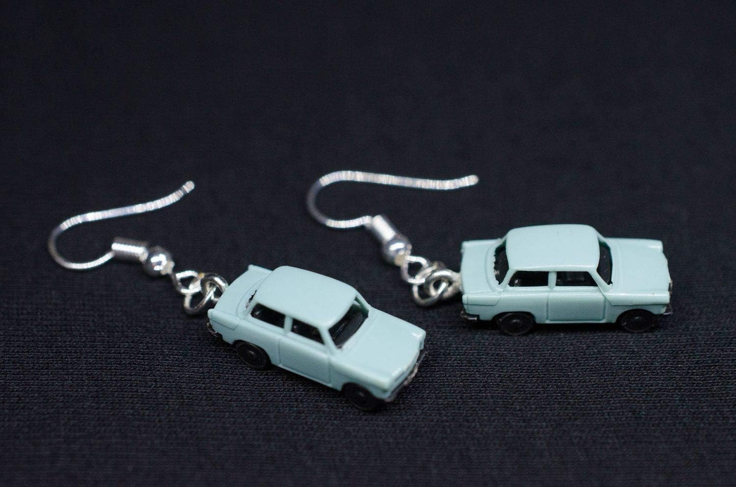 Trabi Trabant GDR East Germany DDR German Car Vintage Earrings Miniblings Blue