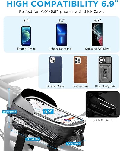 Miniatura 6 de whale fall Bolsa rígida para bicicleta, accesorios de bicicleta para bicicletas de adultos, regalos para hombres, regalos para hombres para