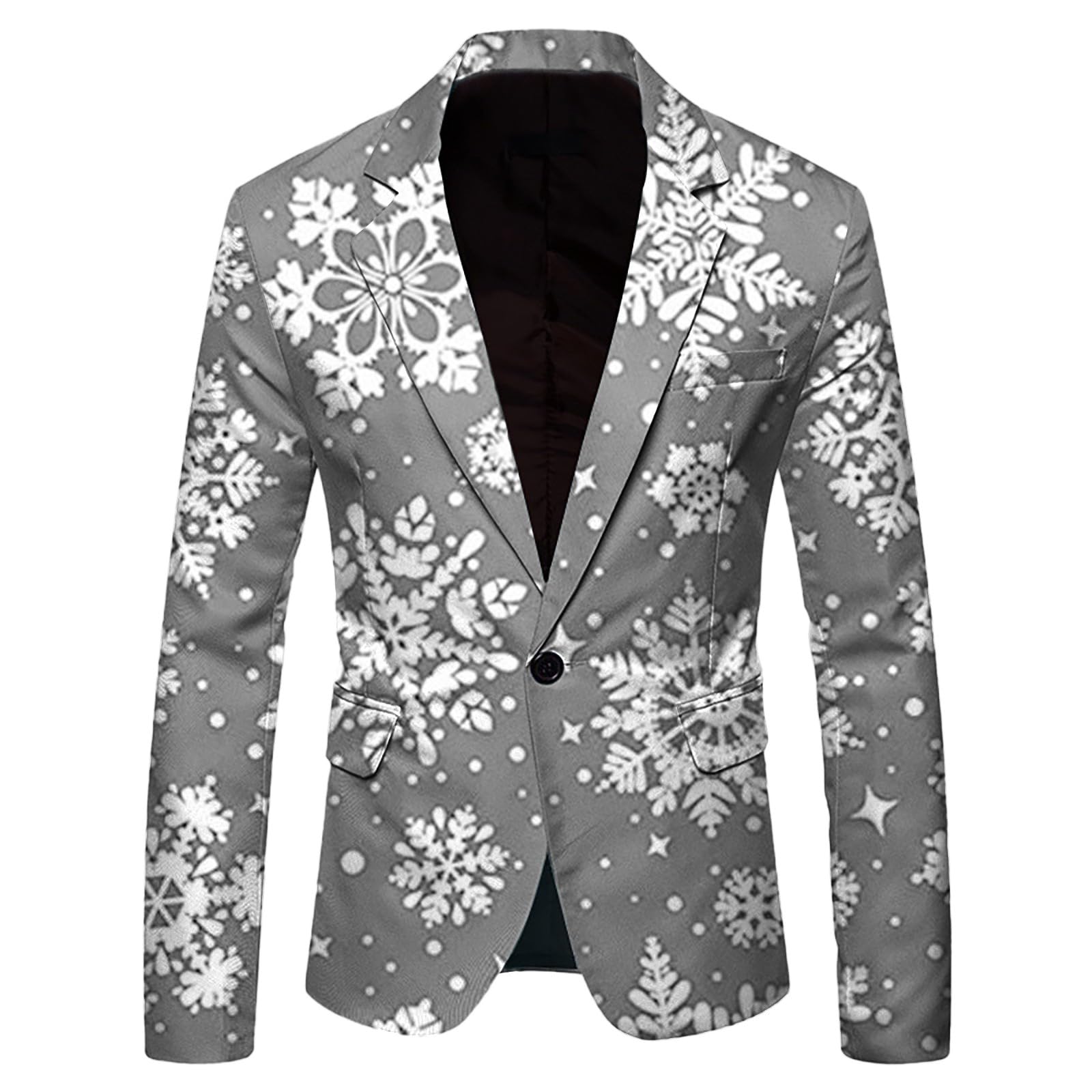 Produktbild von Generisch Weihnachtsanzug Herren Weihnachtsjacke Weihnachtsmotive Print