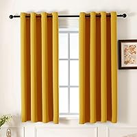 Vista 64 de Pickluc - Paneles de cortinas opacas con ojales, cortinas para bloquear la luz para el dormitorio, aisladas térmicamente, reducción de ruido