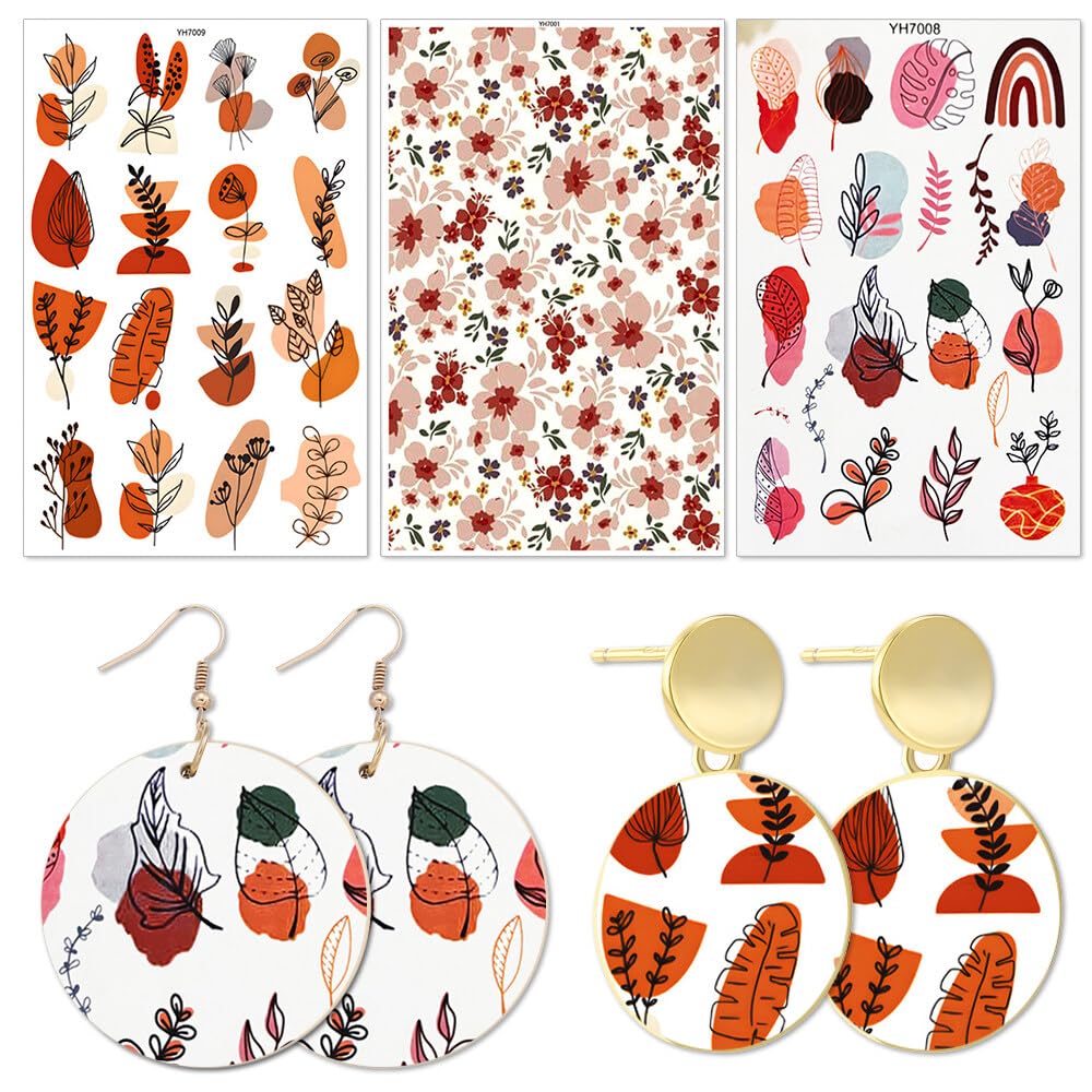 OTCRAFT Transferpapier Für Polymer-Ton - 10 Blatt 14,8x10cm Für Schmuck