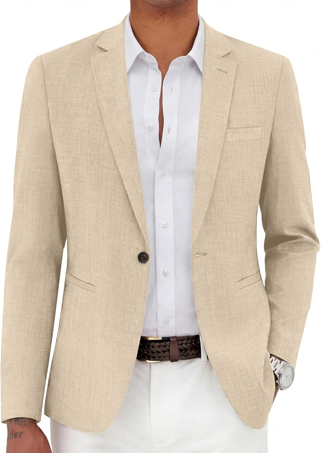 COOFANDY Men's Casual Blazer Slim Fit Lightweight Sport Coat One Button Suit Jacket