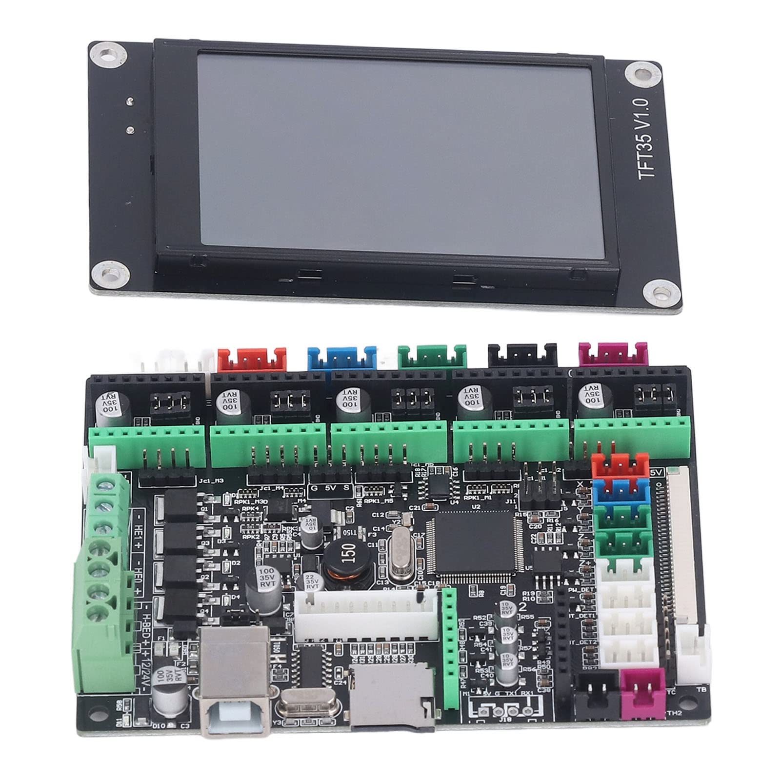 Fafeicy Scheda Madre Stampante 3D con TFT35 Touch Screen, Kit PCB per