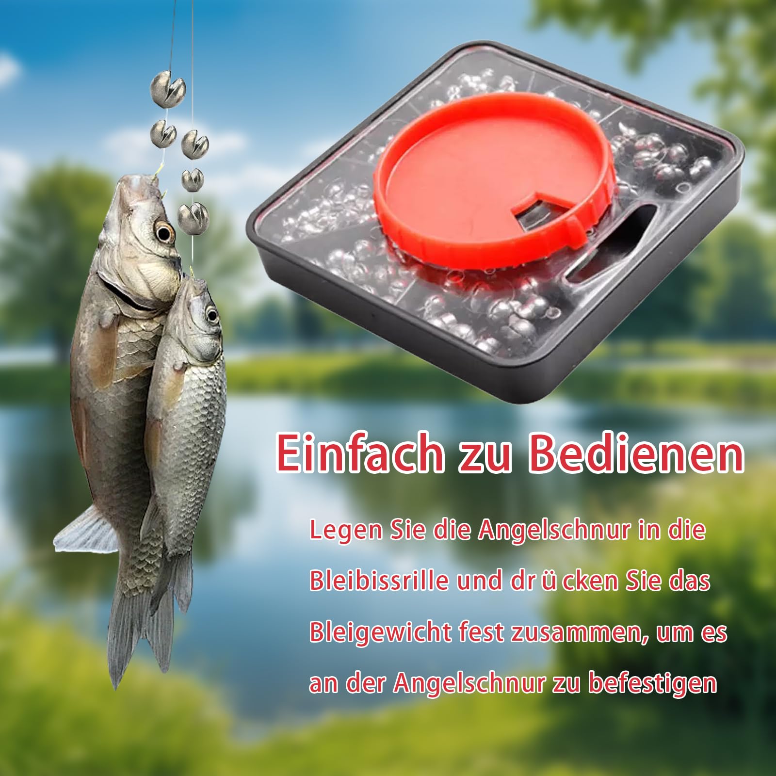 MONCAP Angelblei Set 160-teilig - Schrotblei Mit Aufbewahrungskiste & Zange