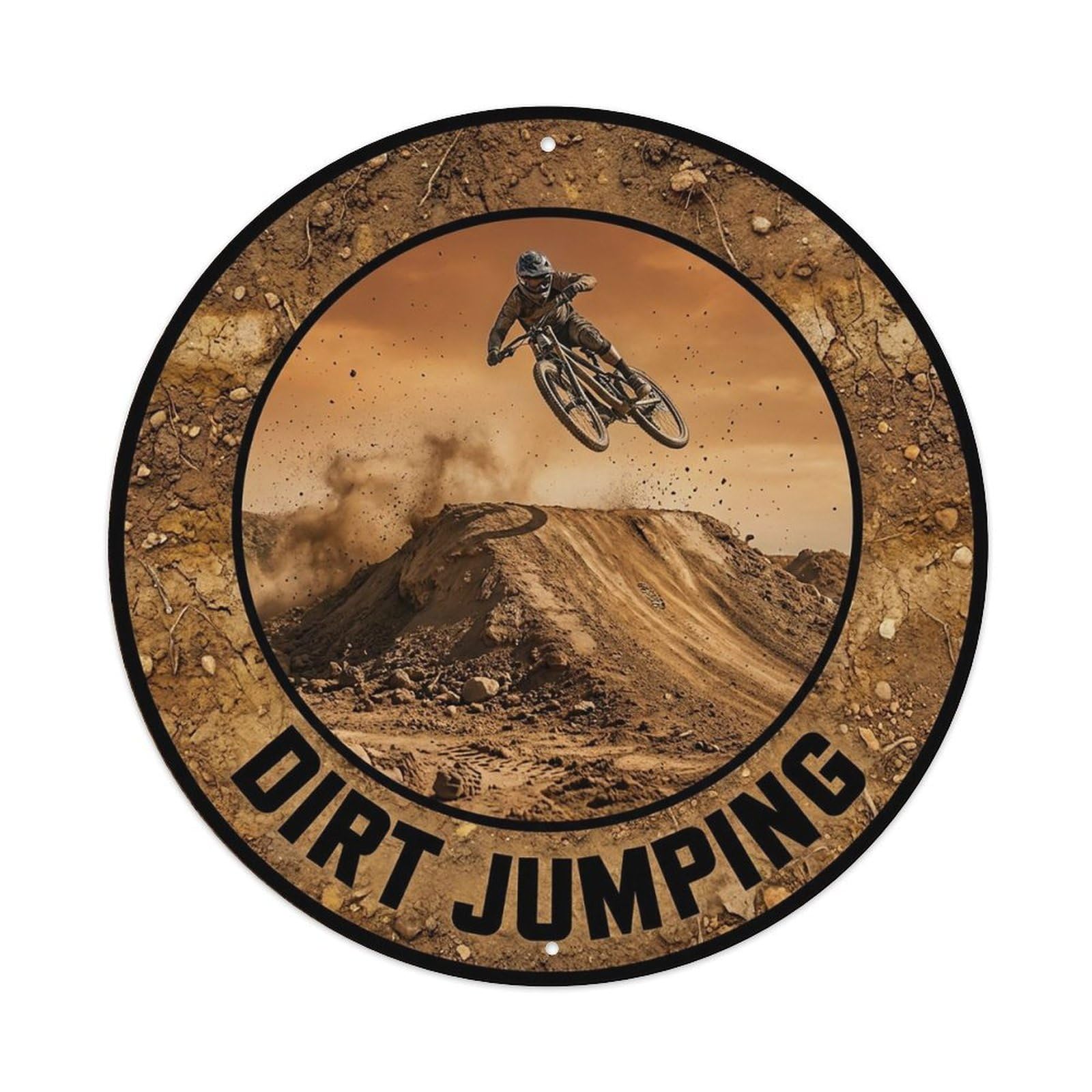 Vintage Dirt Jumping Extreme Sports Vintage Metal Tin Sign Plaque Wall Decor for Cafe, Club Bar, Office, Garden Metal Poster 8x8Inch
