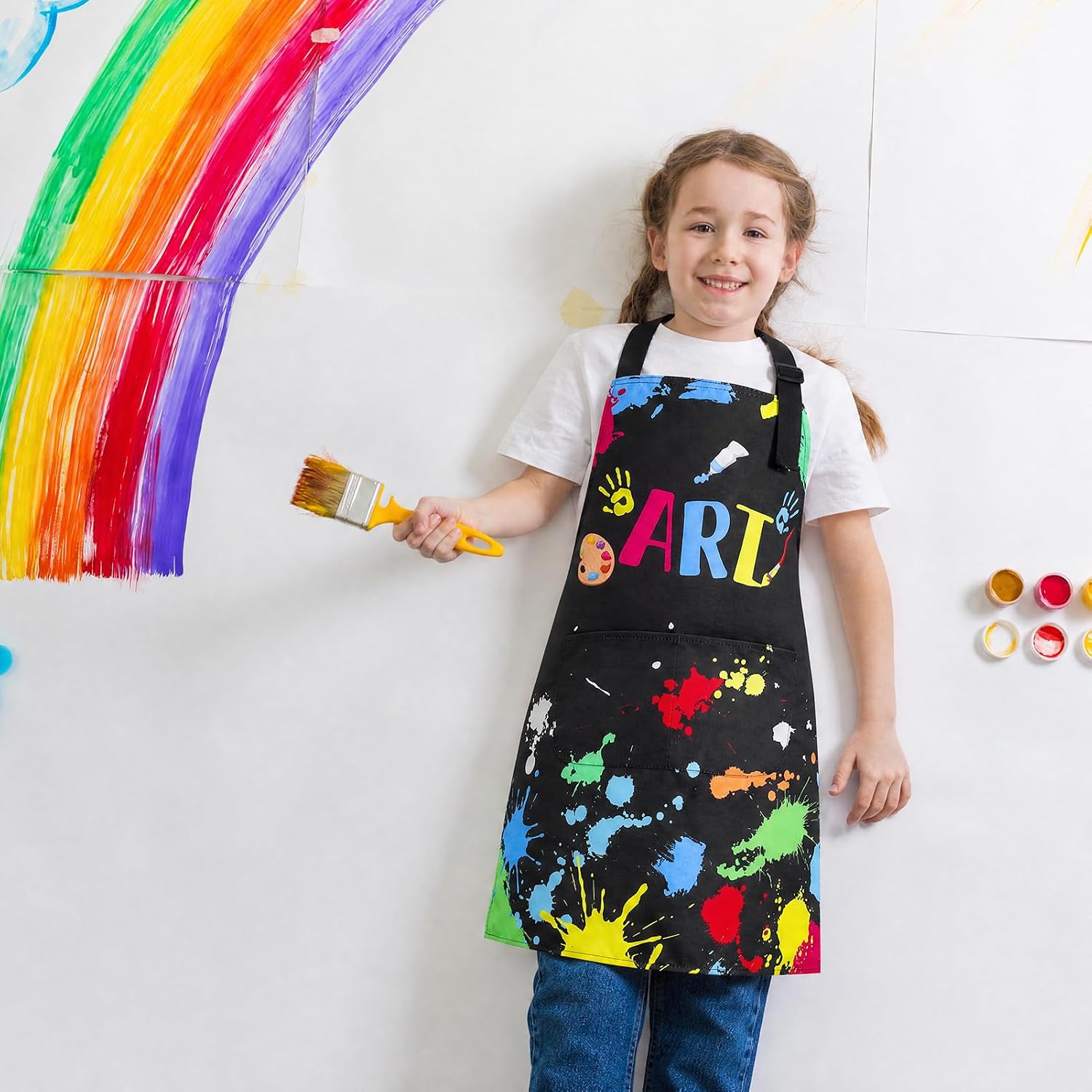 Artist Apron for Kids, Waterproof Painting Apron with Pocket