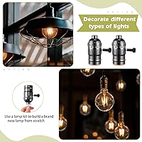 Vista 3 de Kit de reparación de lámpara Honoson Reemplazo de cable de mesa Piezas de lámpara con enchufe de 3 vías Cable a juego y kit de cableado de hardware