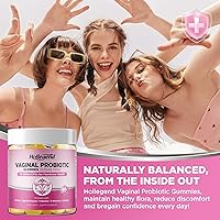 Vista 5 de Gomitas de probióticos vaginales para mujeres con pH equilibrado, 50 mil millones de UFC para olor vaginal femenino y flora, arándano, D-manosa
