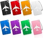 Luggage Tags 6 Colours Aluminium Luggage Tags Metal Travel Tags Aircraft Metal Luggage Tags