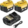 Replacement for Dewalt 20V MAX Lithium Ion Battery 2-Pack and Charger 12.0 Ah Compatible with Dewalt 20V Battery Power Tools and Charger