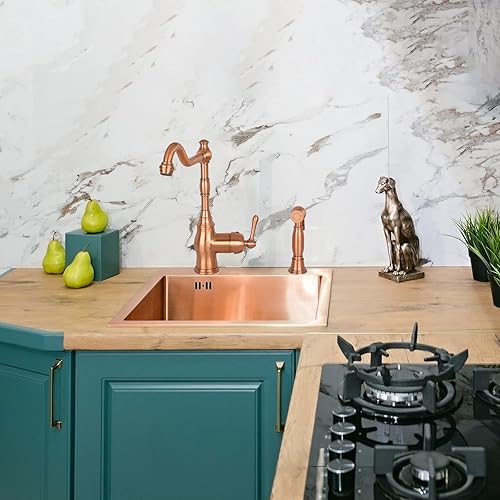 Miniatura 2 de Akicon Grifo de cocina generalizado de una manija con rociador lateral - 5 años de garantía Akicon  (cobre)