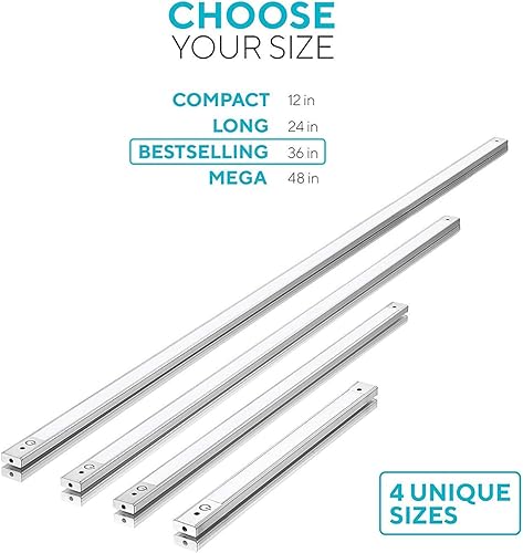 Miniatura 4 de Phonar Iluminación LED para gabinetes de cocina, iluminación para parte inferior con adaptador de 12V e interruptor de sensor