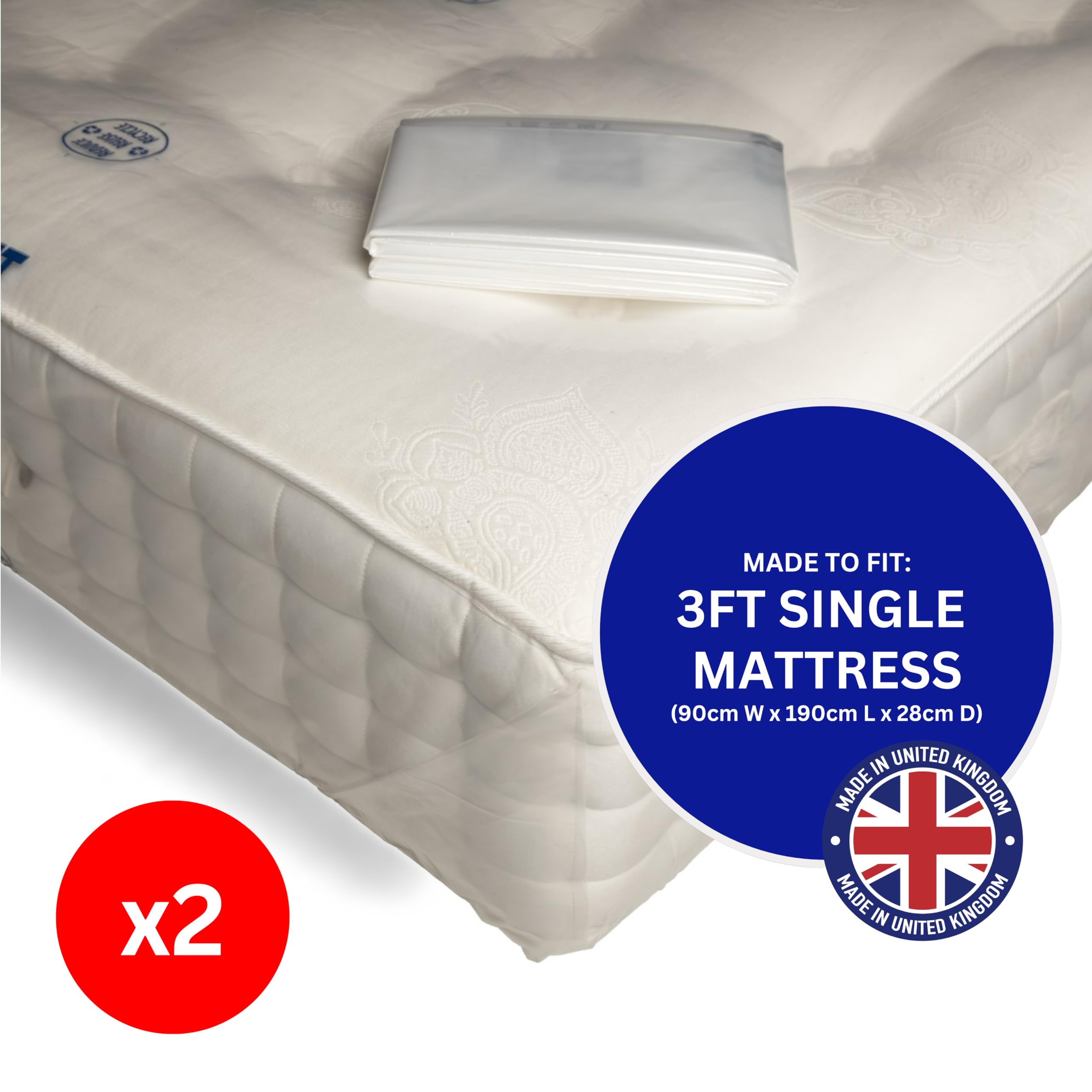 Single Size Mattress Bag, Moving and Storage, Plastic Mattress Covers for Moving and Storage, Mattress Protector - Image 2