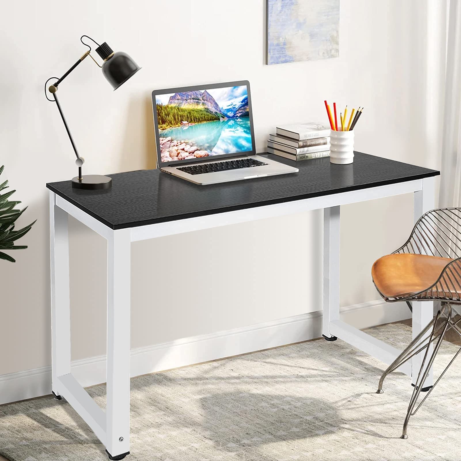 Buy Computer Table PC Desk Work Table Large Surface in Wood and Metal