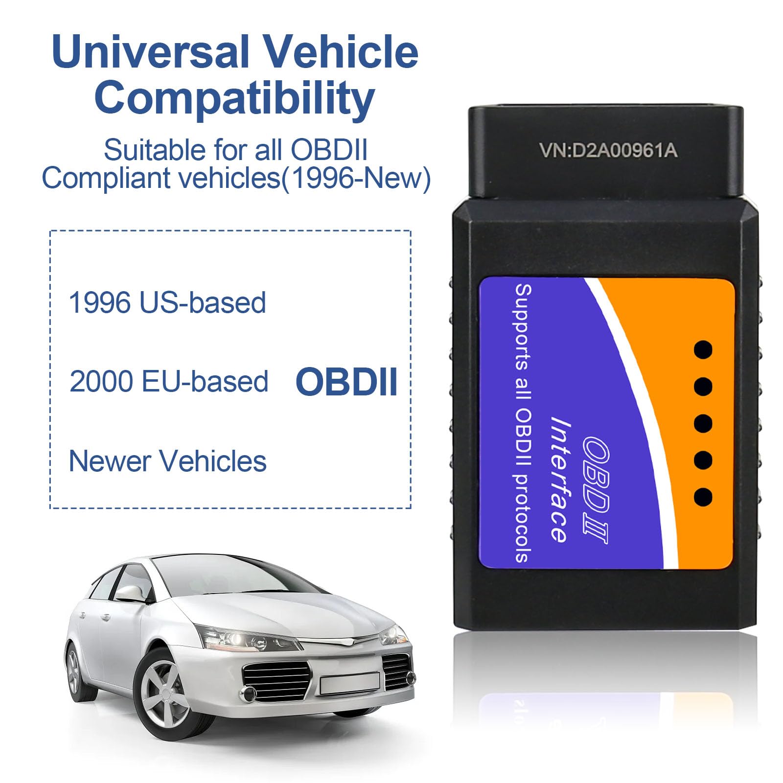 Urządzenie diagnostyczne OBD 2, adapter samochodowy, WiFi, urządzenie diagnostyczne OBD, kompatybilne z iOS, iPhone, iPad i Android, adapter Bluetooth OBD 2, OBD 2, urządzenie diagnostyczne do