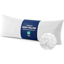 ZonLi Waffle Weave Body Pillow for Adults Side Sleeper, White