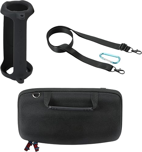 Khanka Hard Case+Silicone Cover for JBL Charge 5 Bluetooth Speaker - 4