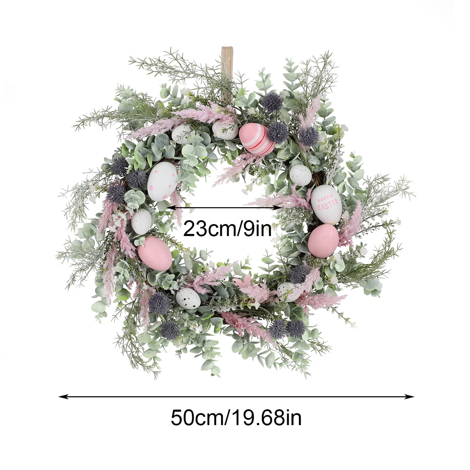 45 cm paaskransen voor voordeur, lente Pasen kleurrijke 45 cm paaskransen voor voordeur, lente Pasen kleurrijke