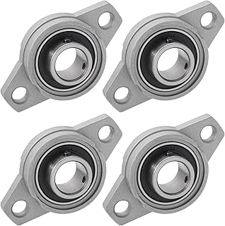 Mounted Flange Block Bearings Self Aligning 4Pcs Rhombic Flanged Mounted Block Zinc Alloy Shaft Support Self Aligning Pillow Block Flange Bearing (20mm ID)