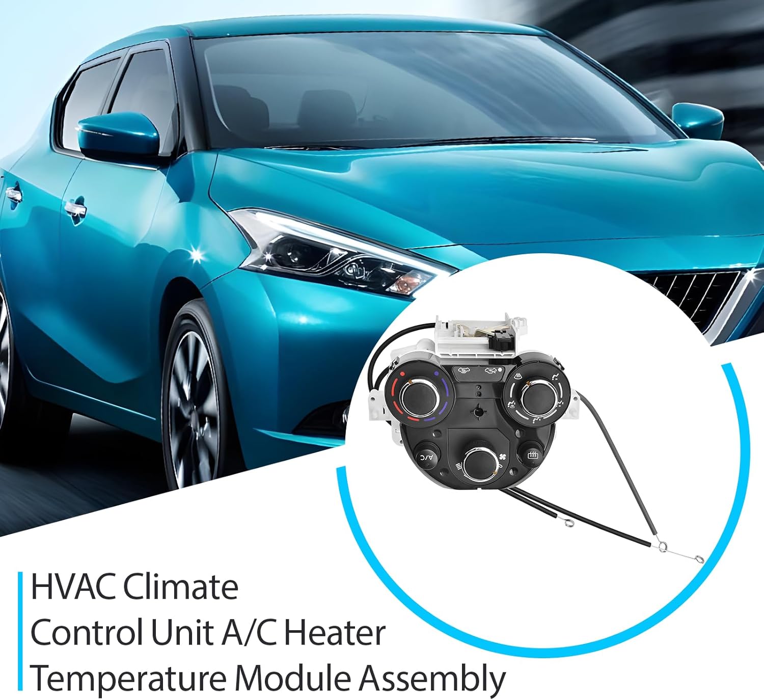 HVAC Climate Control Unit A/C Heater Temperature Module Assembly Compatble with 2014-2019 Nissan Versa/Sunny Replace 27513-9KK0A 655-72592