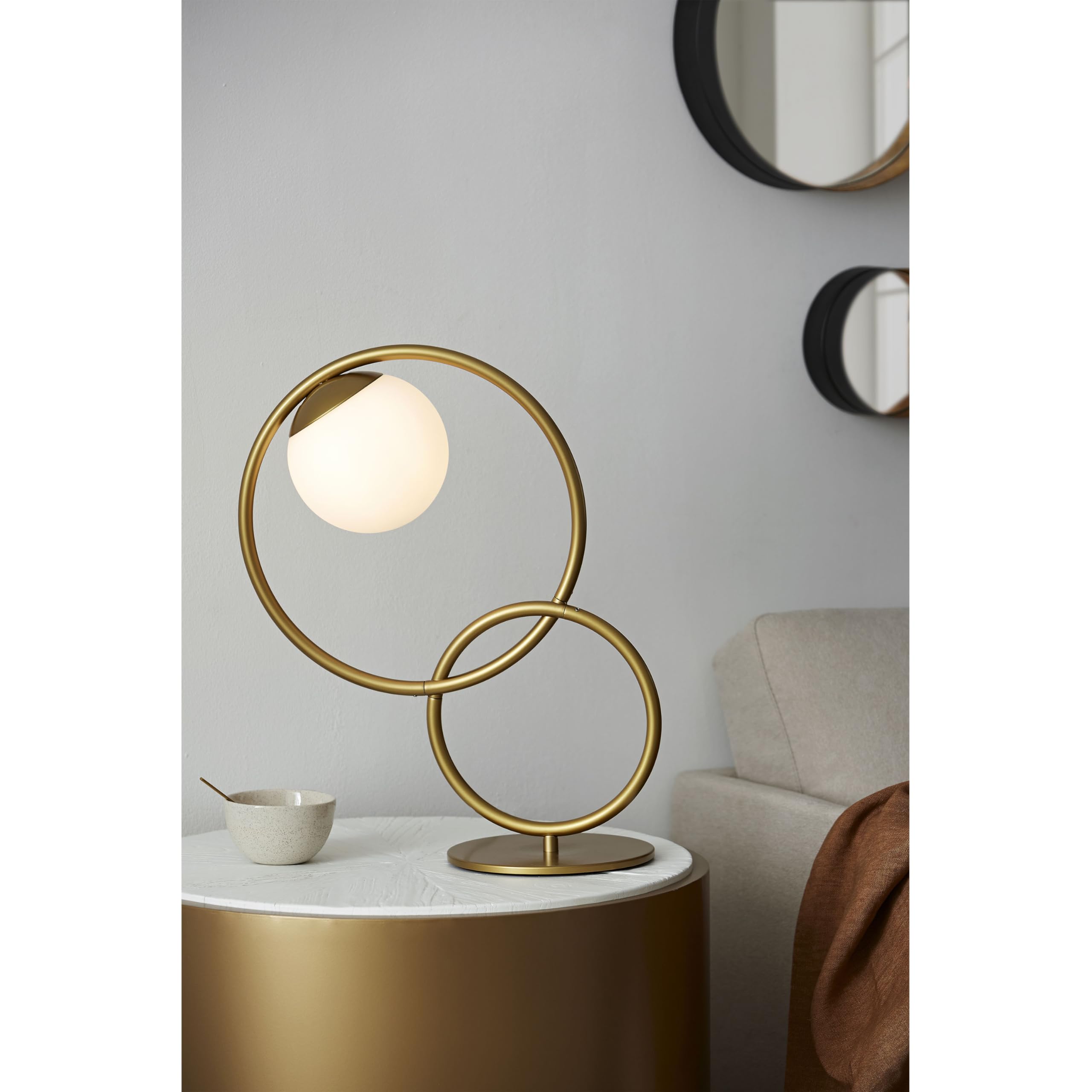 LAMPARA SOBREMESA 42X18X48 CRISTAL/METAL DORADO