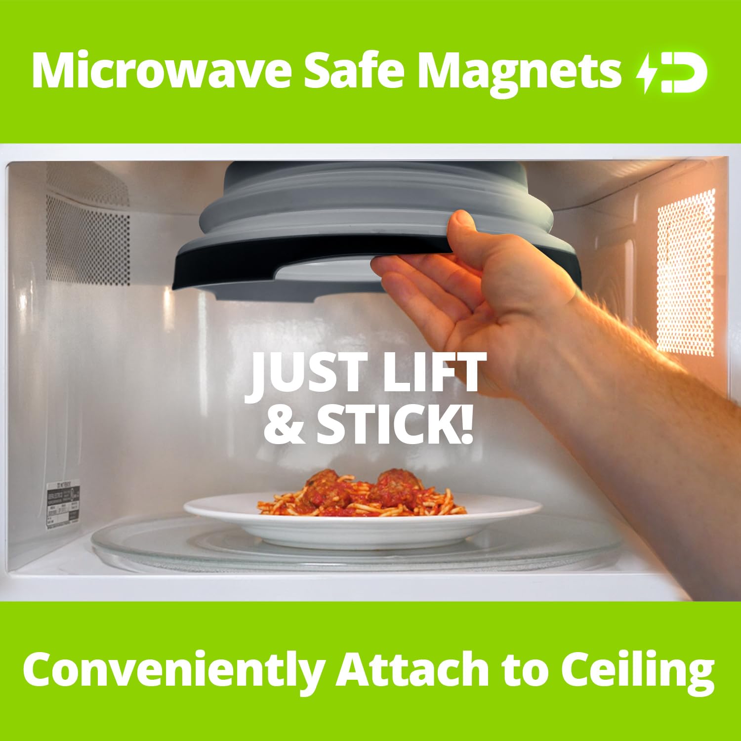 Magnetic Microwave Splatter Cover - Prevents Splatters! -3