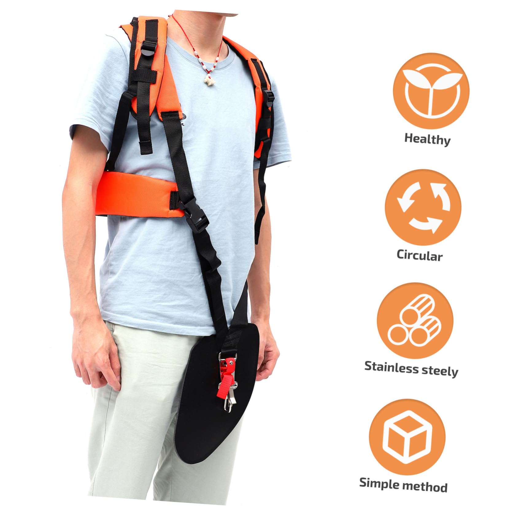BESPORTBLE 2pezzi Trimmer Padded Belt Professionale per Decespugliatori Imbracatura Ergonomica per Riduzione Stress e Maggiore Comfort Accessori per Giardinaggio