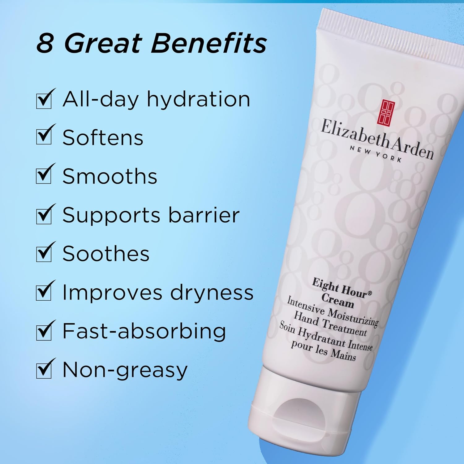 Elizabeth Arden Eight Hour Cream Intensive Moisturizing Hand Treatment, Dry Skin Lotion - Image 5