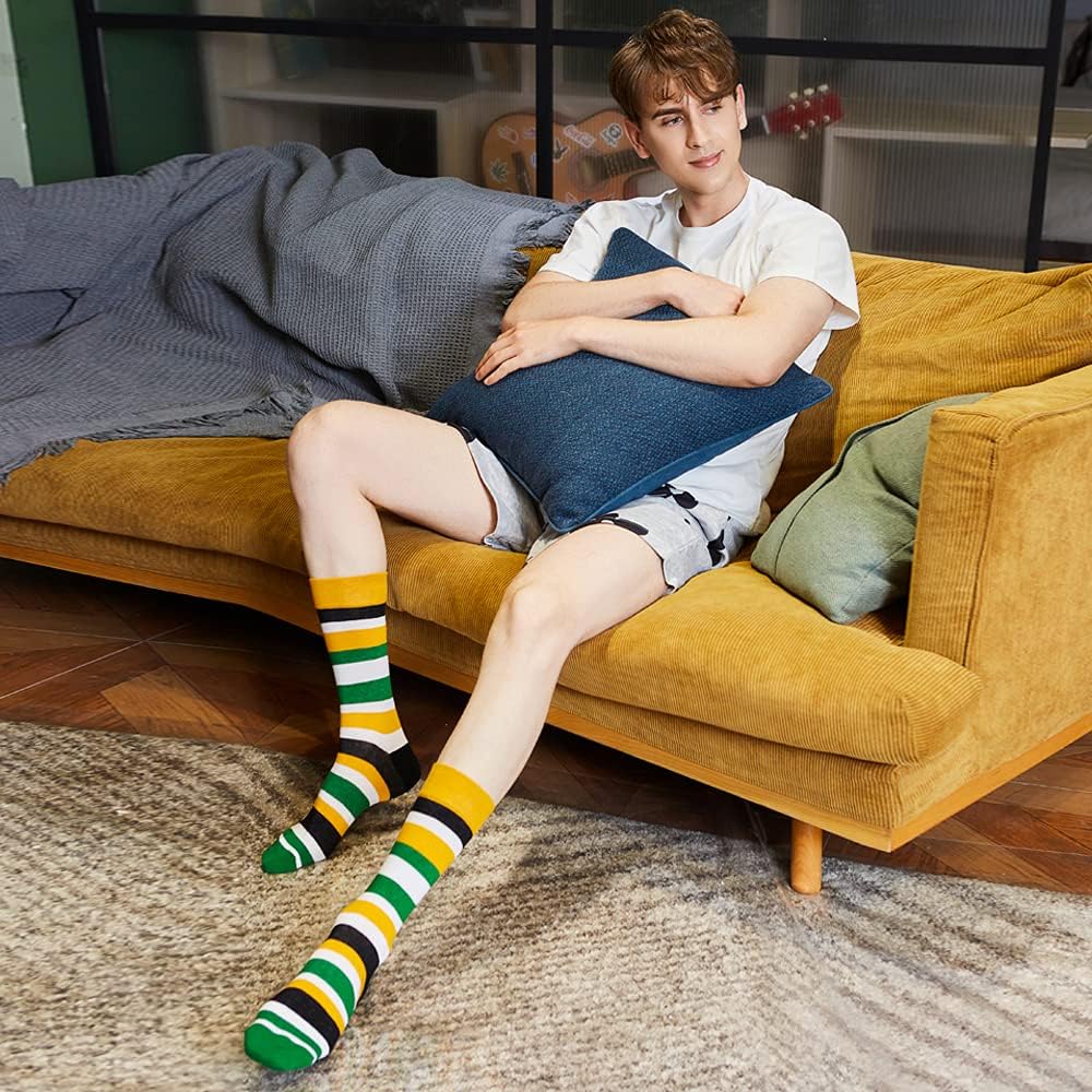 HSELL Mens Funny Pattern Dress Socks Crazy Design Cotton Socks Novelty Gifts for Men - Image 2