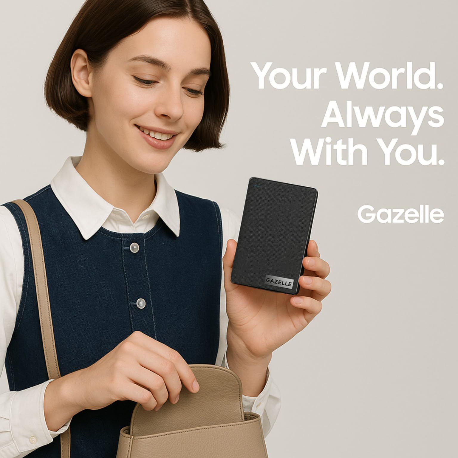 GAZELLE Disco duro externo portátil ultradelgado de alta velocidad de 1 TB, 2 en 1 tipo C y USB 3.0, compatible con PC, Mac, portátil, PS4, Xbox, iPad, tableta, móvil (negro)