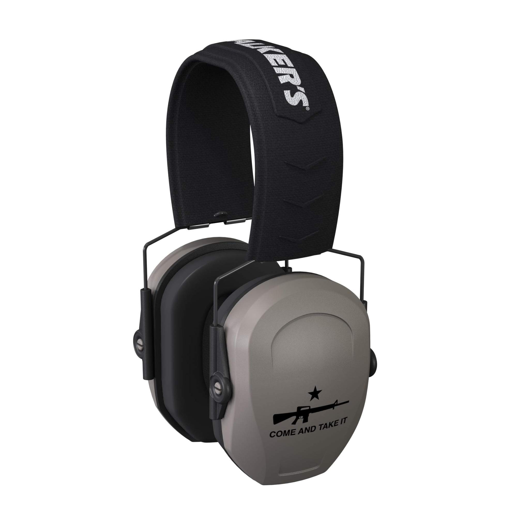 Walker's Slim Passive Earmuff Hearing Protection FDE Come and Take It