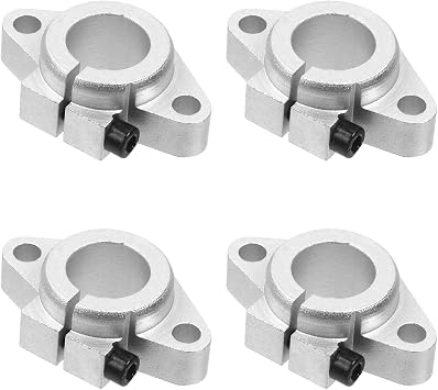 Oedema 4 Pcs SHF20 Bearing Steel Linear Rail Shaft Support 20mm Linear Motion Guides Mounting Bracket for Printers, Other Machinery and Automation Equipment