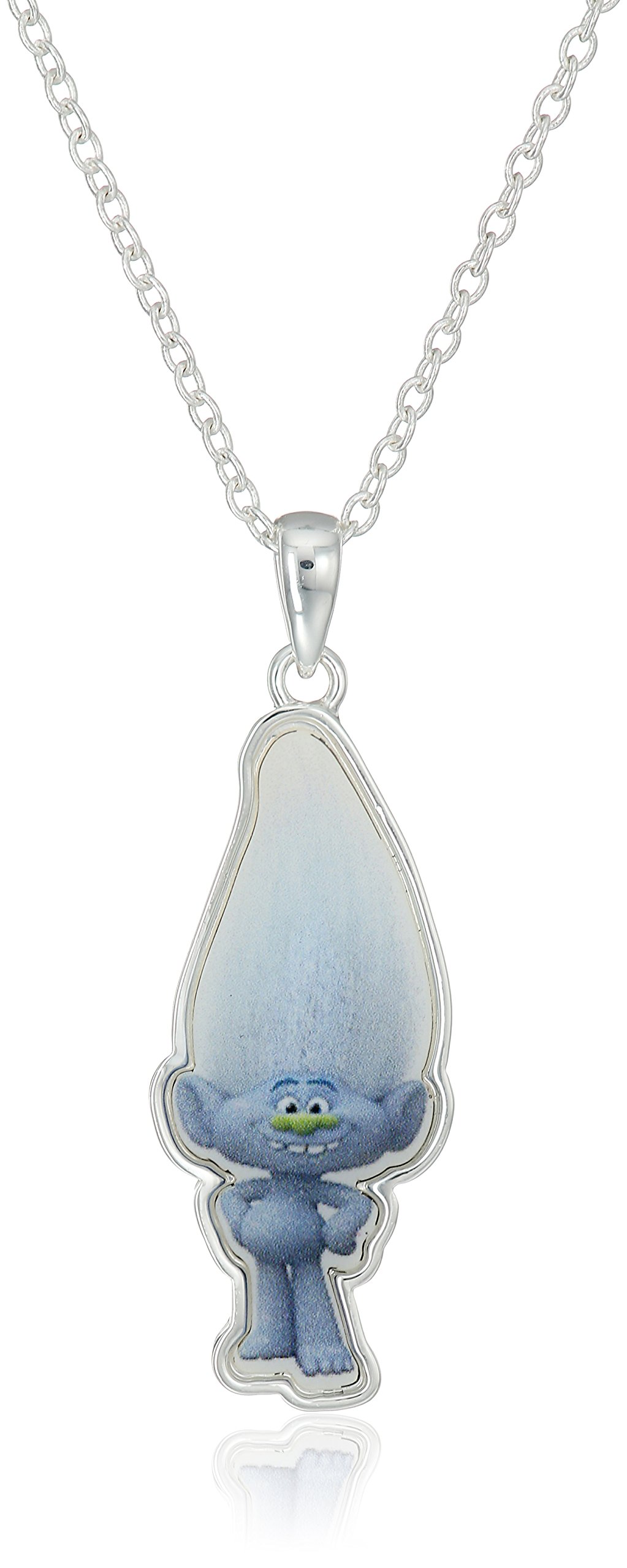 TrollsTrolls DreamWorks Silver Plated Guy Diamond Pendant Necklace
