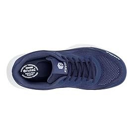 FitVille Mens Pickleball Shoes Blue Tennis Shoes Sneakers for All Court Racquetball Athletic Shoes for Racquet Sport | Arch Support & Wide Toe Box (9.5 Medium, Black After Dark)