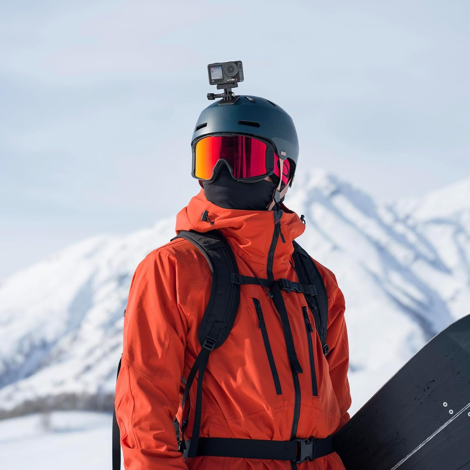 DJI Osmo Action 4 Skiing Combo - Ideal for Skiers with 1.5m Extension Rod Kit, Small Camera with 4K/120fps & 155º Ultra-Wide FOV, -20° C (-4° F) Cold Resistant & Long-Lasting
